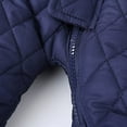 thumbnail image 4 of LIIPEE Boys Girls Onesie Thicken Long Sleeve Hooded Coat Jacket Snowsuit Windproof Warm Jumpsuit Newborn Versatile Weekend One-Pieces,Dark Blue,6-9 Months, 4 of 9
