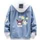 thumbnail image 1 of Chaqueta vaquera con estampado de estilo moderno Kuromi Blossom para mujer, 1 of 6