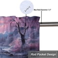 thumbnail image 5 of Wolf Rod Pocket Thermal Insulated Curtain Valance Winter Misty Forest Wildlife Snow Animal Safari Hunting Theme Window Treatment for Living Room Bedroom Bathroom 54 by 18 in, 1 Panel, 5 of 6