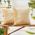 thumbnail image 4 of Deconovo 18 x 18 inch Decorative Crushed Velvet Pillow Covers for Couch Bed Throw Pillow Covers Pack of 2 Champaign, 4 of 7