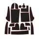 thumbnail image 1 of Tapete antideslizante para automóvil para Hyundai Kona Electric EV MY 2020-2022, tapete de almacenamiento antideslizante para el brazo de la puerta, set de 18 Pcs en rojo, 1 of 6