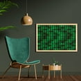 thumbnail image 2 of Programmer Wall Art with Frame, Computer Data Bits Process Themed Greenish Binary Programming Code Printing, Printed Fabric Poster for Bathroom Living Room, 35" x 23", Green Emerald, by Ambesonne, 2 of 2