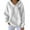 White, variant on Women's Solid Color Ribbed Hooded Sweatshirt, Thick Pullover with Adjustable Drawstring and Pockets, Soft Cotton Blend Casual Streetwear for Spring, Autumn and Daily Wear Beige L