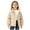 Khaki, variant on Kids' Corduroy Puffer Jacket Boys Girls Stand-Up Collar Full Zip Padded Coat Pocketed Warm Winter Outerwear 1-7Y