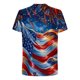 thumbnail image 5 of Hombres Pantalones Cortos, Día de la Independencia Impreso, Cuello Redondo Camisetas de Manga Corta, 5 of 5