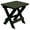 Black, variant on Highwood Folding Adirondack Side Table - 20" L x 13.8" W x 17.2" H, Outdoor, Eco-friendly, Synthetic Wood