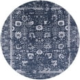 thumbnail image 1 of Ahgly Company Machine Washable Indoor Round Industrial Modern Lapis Blue Area Rugs, 8' Round, 1 of 7