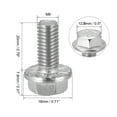 thumbnail image 2 of M8x20mm Hex Flange Bolts 304 Stainless Steel Polishing 5 Pack, 2 of 5