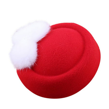 Funcee Fashion Girls Festival Furry Beret Hat For Wedding Party Ball