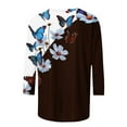thumbnail image 5 of MaFYtyTPR 3/4 Sleeves for Women Casual Shirts Pullover Loose Tunic Tops Print Blouse 2025 Hot Blouses&Shirts Blue L, 5 of 5