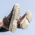 thumbnail image 3 of Bottines pour Hommes Rétro à Lacets Talon Bas Chaussures Décontractées Extérieures, 3 of 7