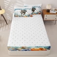 thumbnail image 4 of Homewish Labrador Retriever Zipper Queen Comforter Set with Fitted Sheet and 2 Pillowcases,Jellyfish Seaweed Seashell Zipper Bedding Set,Ocean Splash Wave Decor,Reversible,4pcs, 4 of 8