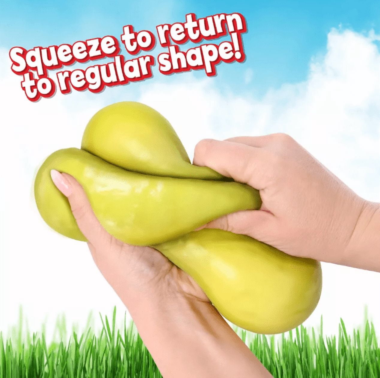 Squeezy Banana Toys, Squeezy Sensory Toys, Slow Rising Squishy Relief Soft Tress Relief & Fidget Toys, Fruit Toys