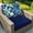 Green Floral 24 x 24 Inch, variant on Outdoor Chair Cushions Patio Furniture - 22 x 22 Inch Deep Seat & Back Pillow Rain-Proof Cover Removable Replacement with Ties for Wicker Sofa Couch Sunbrella Outside Green Floral