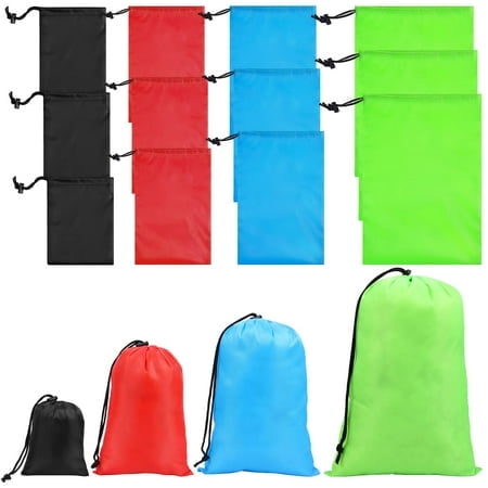 iMucci 12Pcs Drawstring Bag Waterproof sack Nylon Bag ditty bag for Gym Traveling Hiking Yoga Shopping