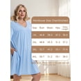 thumbnail image 6 of Homlouue Nightgowns for Women Plus Size,V-Neck Short Sleeve Sleepwear with Pockets,Soft Loose Fit House Dress Loungewear(2XL,Blue), 6 of 8