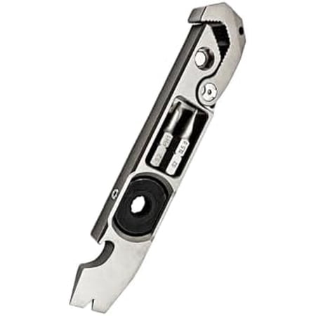 EDC Pry Bar Multitool - [8-IN-1] Titanium Pocket Tool with Ratchet Wrench Crowbar Bottle Opener & Nail Puller for Camping Survival & DIY$$Tools & Hardware Other