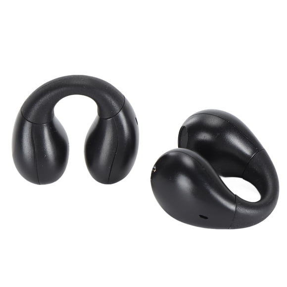 Open Ear Headphones, Clip On Ear Mini BT 5.3 IPX5 Waterproof Earbuds with LED Digital Display Charging Case, 90 Hours Playtime Sport Bone Conduction Earphones for Sports