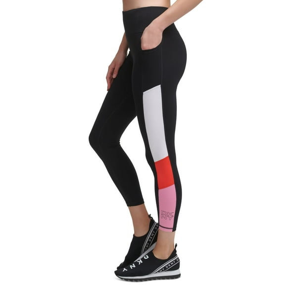 DKNY Womens Colorblocked 7/8 Length Leggings