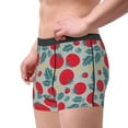 thumbnail image 2 of Yiaed Tomato Print Men's Soft Cotton Boxer Shorts Breathable Boxers Underwear Moisture-Wicking Underwear Stretch Boxer Briefs for Man-Small, 2 of 5