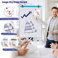 thumbnail image 6 of Costway Mobile Whiteboard 40" x 26" Height Adjustable Magnetic Dry Erase Board with Stand White, 6 of 10
