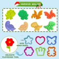 thumbnail image 2 of Herramientas de juego de masa para niños, accesorios de masa, moldes de dinosaurio, cortador de rodillo de fruta, tijera, molde de arcilla para plastificar, Juguetes DIY para niños, 2 of 2