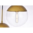 thumbnail image 4 of Eclipse 5 Lights Brass Pendant With Clear Glass, 4 of 5