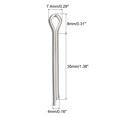 thumbnail image 2 of Uxcell Split Cotter Pin, 4x35mm 316 Stainless Steel Clip Fastener Fitting, Silver 4Pack, 2 of 5