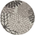 thumbnail image 1 of HomeRoots 384702 5 ft. Round Silver & Gray Indoor & Outdoor Area Rug, 1 of 1