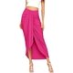 thumbnail image 1 of Falda drapeada asimétrica elástica de cintura alta para mujer ROSA ROSA G ROSA ROSA G Xishao ropa, 1 of 2