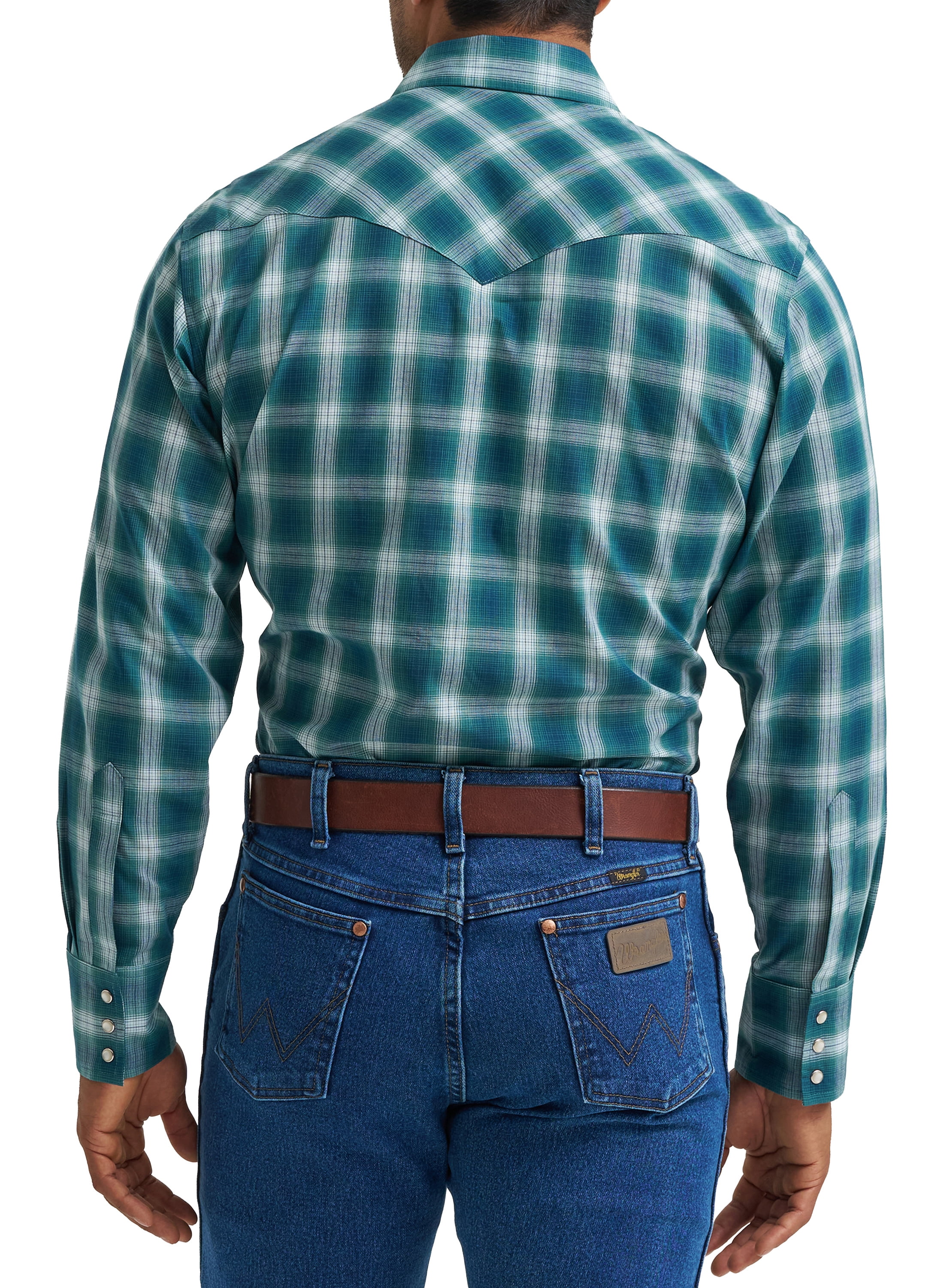 Wrangler® Men's and Big Men's Regular Fit Long Sleeve Western Shirt, Sizes S-5XL