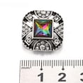 thumbnail image 4 of HOOUN 5X Pretty Crystal Chunk Charm Snap Button Fit 18mm Drill Snap Jewelry Gift N05-Clear AB, 4 of 4