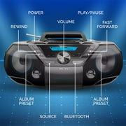 Philips CD Soundmachine Portable Boombox, Mega Bass Reflex Stereo Sound System with NFC, Bluetooth, FM, MP3
