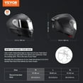 thumbnail image 2 of VEVOR Casque de Motocross Intégral avec Communication Bluetooth, 2 of 9