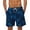 Dark Blue, variant on Viikei Men's Shorts with Multiple Colors,Men Casual Fashion Print Shorts with Pockets Elastic Waist Beach Pants Blue S