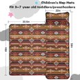 thumbnail image 5 of Geometric Stripe Red Pattern Teens Toddler Nap Mat with Pillow, Sleeping Mat Bag for Preschool Daycare 59"x22", 5 of 6