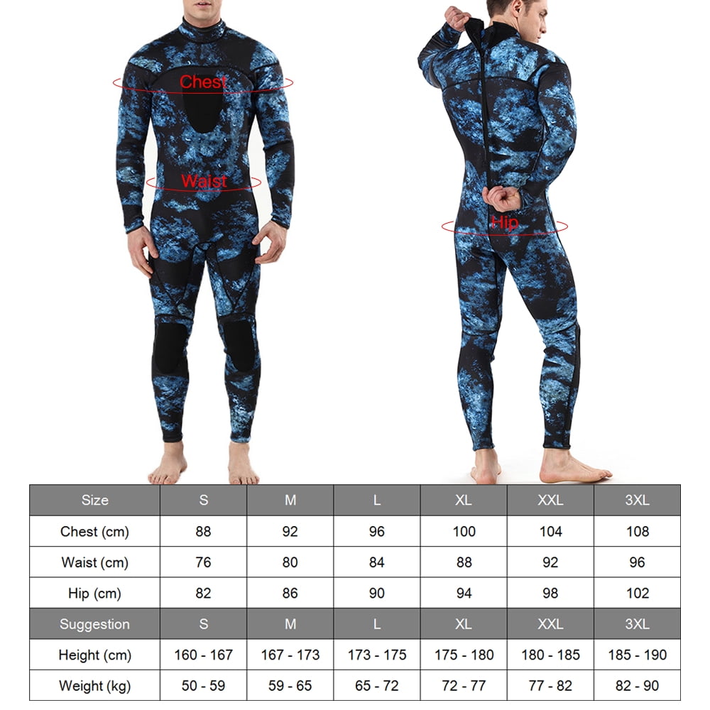 Hommes 3mm néoprène combinaison néoprène surf natation plongée sous-marine  costume combinaison humide | Walmart Canada