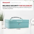 thumbnail image 4 of Honeywell Mobile Cash Box, Key Locking, Teal, 4 of 17
