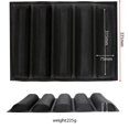 thumbnail image 6 of 12 Inch Silicone French Bread Pan Non-Stick Baking Tray 5 Loaf Baguette Mold Liners Bakeware Sub Rolls Perforated Baking Pan Mat, 6 of 7