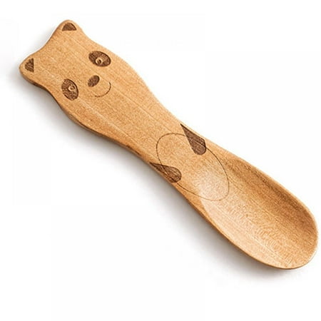 

Japanese Style Wooden Spoon Cute Cartoon Children Mini Spoon Ice Cream Desserts Wood Spoon Teaspoon Kitchen Accessories