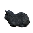 thumbnail image 5 of Serenity Snooze: Chic Black Polyresin Napping Cat Figurine, 5 of 6