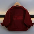 thumbnail image 6 of Cethrio Boys Denim Jackets, Casual Long Sleeve Outdoor Lapel Collar Jean Jackets Wine Size 6, 6 of 6