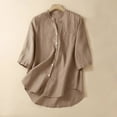 thumbnail image 2 of Elegante camiseta casual de manga corta con cuello en V para mujer, blusa OAVQHLG3B Store  lin121212, 2 of 5
