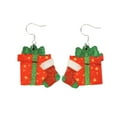 thumbnail image 2 of Ganfancp Nueva Navidad Pendientes Santa Claus Sparkling Pendientes Colgante Divertido Plateado Pendientes Regalo de Navidad Liquidación Ventas Hoy Ofertas Prime 2* Pendientes, 2 of 6