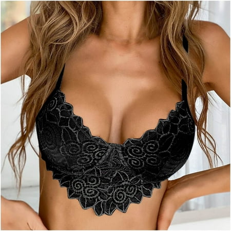 

Lilgiuy Women Lace Bra Beauty Back Wrap Hollow Out Bra Underwear Fall Fashion 2022 Spring Winter