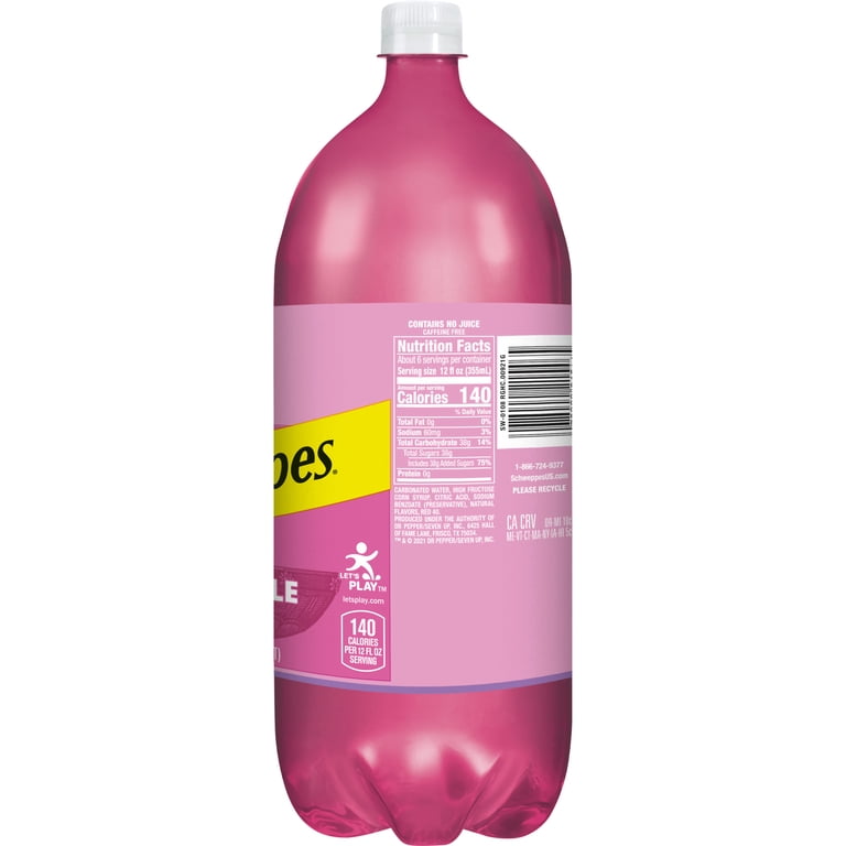 Schweppes Cranberry Raspberry Ginger Ale Caffeine-Free 2L Bottle