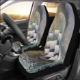 thumbnail image 2 of ABPHQTO Juego de 2 fundas para asientos de coche, barco pirata antiguo en paisaje de fantasía, Protector Universal para asientos delanteros de coche, apto para coche, SUV, sedán, camión, 2 of 3