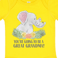thumbnail image 4 of Inktastic You're Going to Be a Great Grandma Elephants with Flowers Boys or Girls Baby Bodysuit, 4 of 5