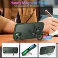 thumbnail image 2 of for iPhone 14  Case, iPhone 13 Case with Invisible Stand [Compatible with Magsafe], Full Body Protective Cover Slim Shockproof Kickstand Phone Case for iPhone 13/14 6.1", Green, 2 of 16