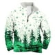 thumbnail image 1 of Sudadera sin capucha para hombre, informal, a la moda, con cuello alto, estampado, cremallera, jersey de manga larga, blusa de poliéster para hombre, 1 of 3